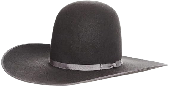 7X Charcoal 5-Inch Brim Open Crown Wool Cowboy Hat Image