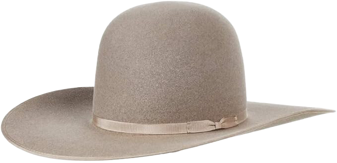 7X Lilac Grey Ribbon Band 4" Brim Felt Cowboy Hat
